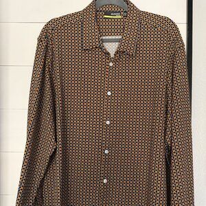 Murano Men's Performance Slim Fit LS Shirt XXL